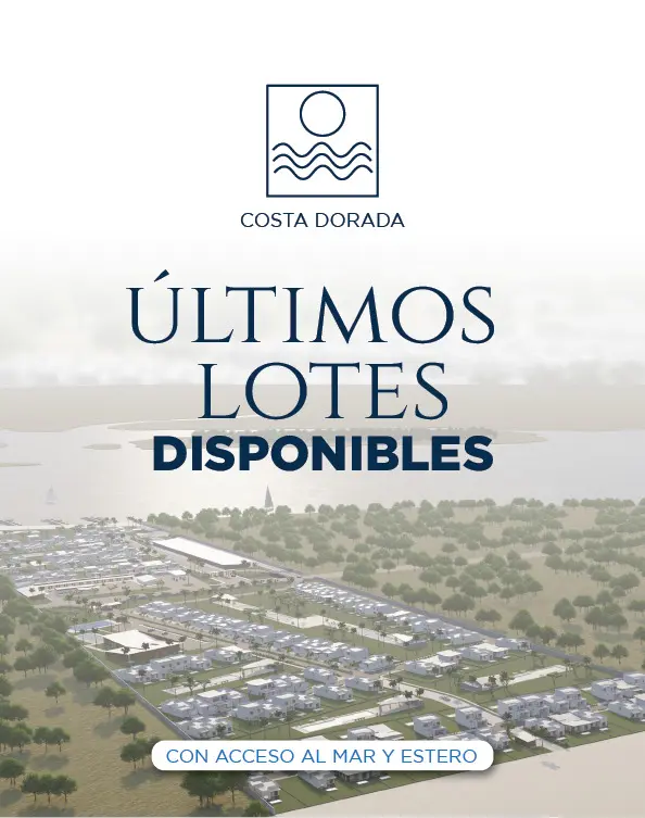 Render de Condominio Costa Dorada, lotes con acceso al mar y estero